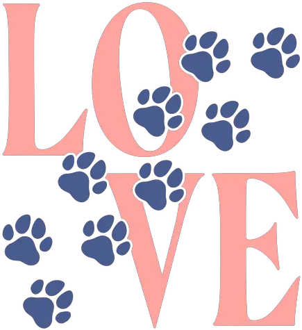 Love Footprints Paws Lettering Transparent Png U0026 Svg Love Sculpture Paw Png