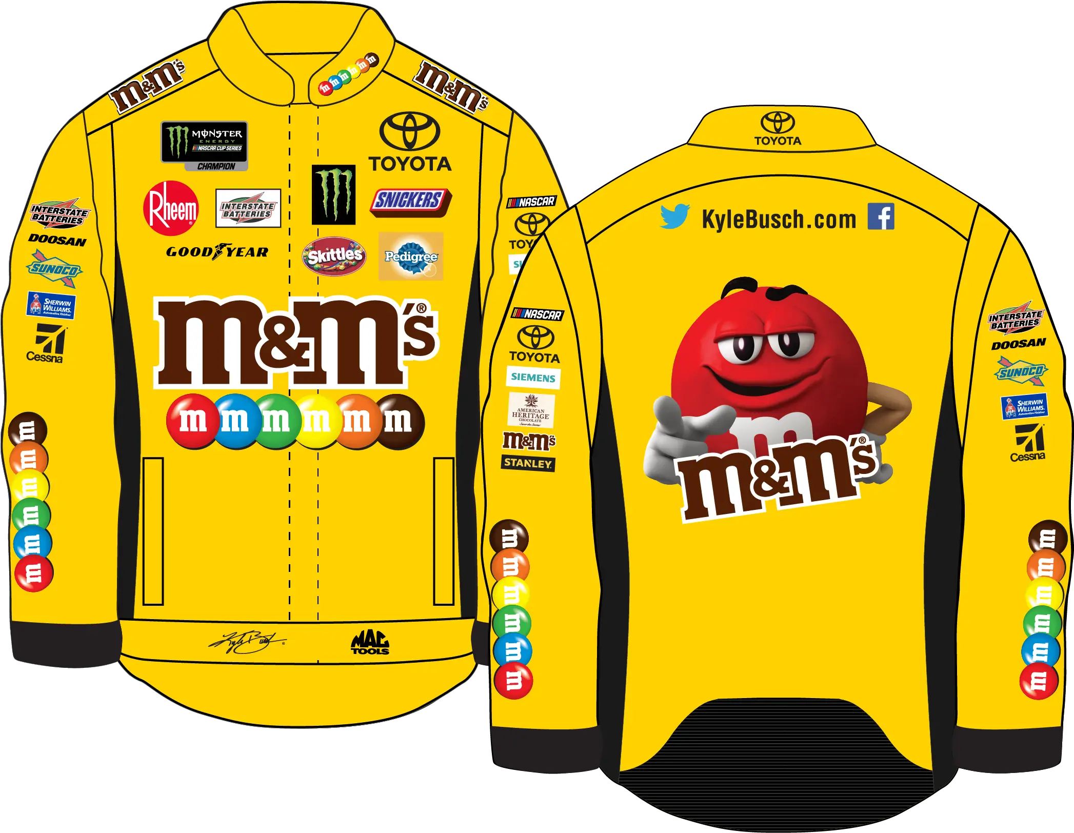 Kyle Busch 2019 Mu0026m Pit Jacket Nascar Pit Crew Shirts Png Interstate Batteries Logo