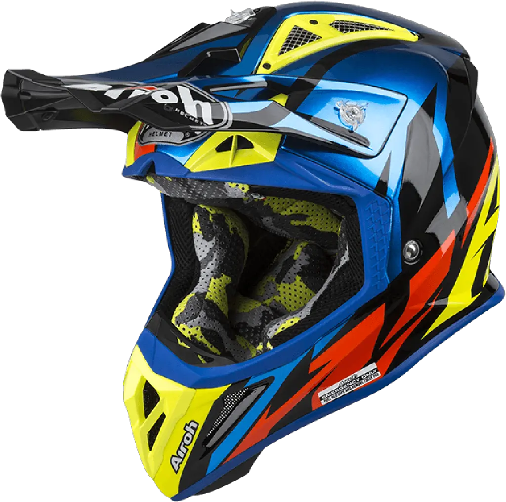 Airoh Mx Helmet Aviator 2 Airoh Motocross Helmets Png Blue Icon Motorcycle Helmet