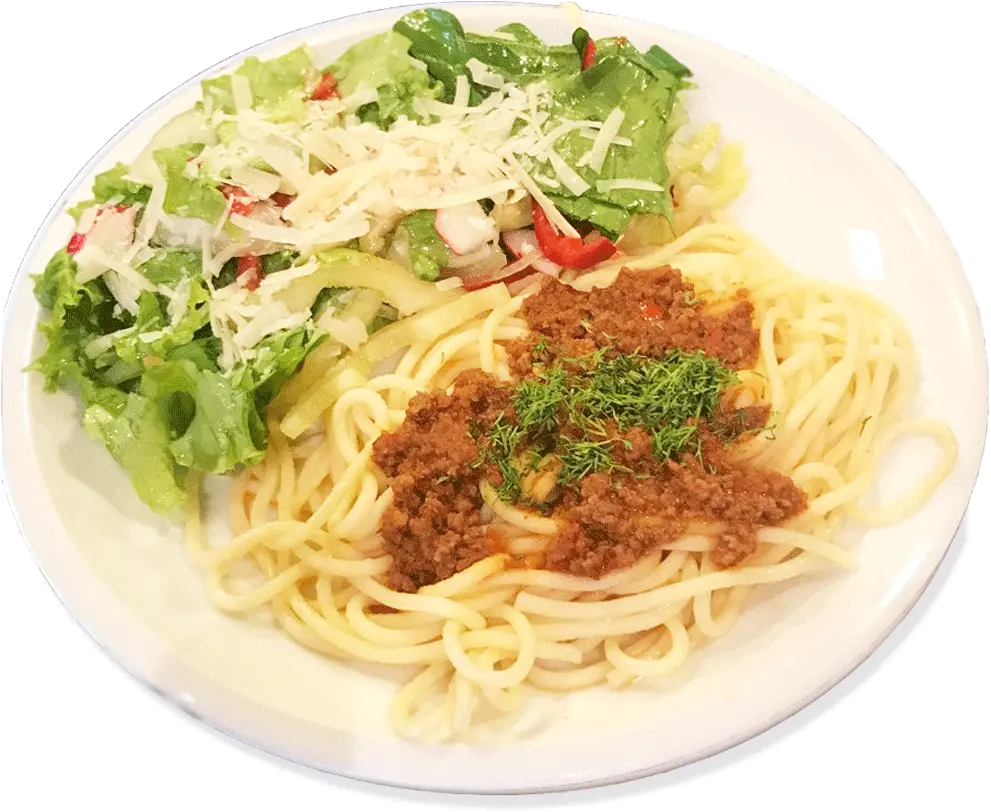 Noodle Clipart Spaghetti Italian Spaghetti Bolognese And Salad Png Pasta Png