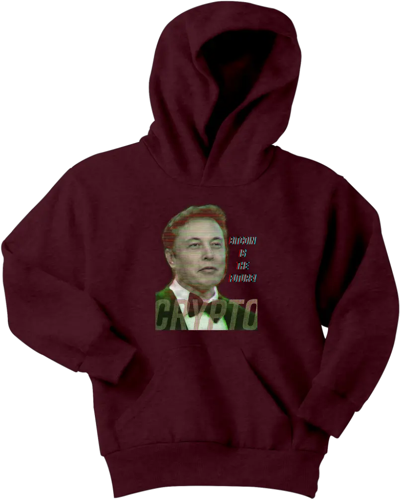 Elon Musk Bitcoin Is The Future Youth Hoodie Shirt Full Hooded Png Elon Musk Png
