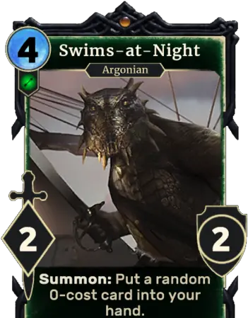 Swims Atnight Card Elder Scrolls Fandom Elder Scrolls Legends Alduin Png Night Png