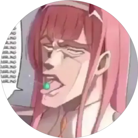 Kakyoin Jojo Jojou0027s Rerorerorero Harleyquinn Pink Meme Darling In The Franxx Jojo Png Kakyoin Png