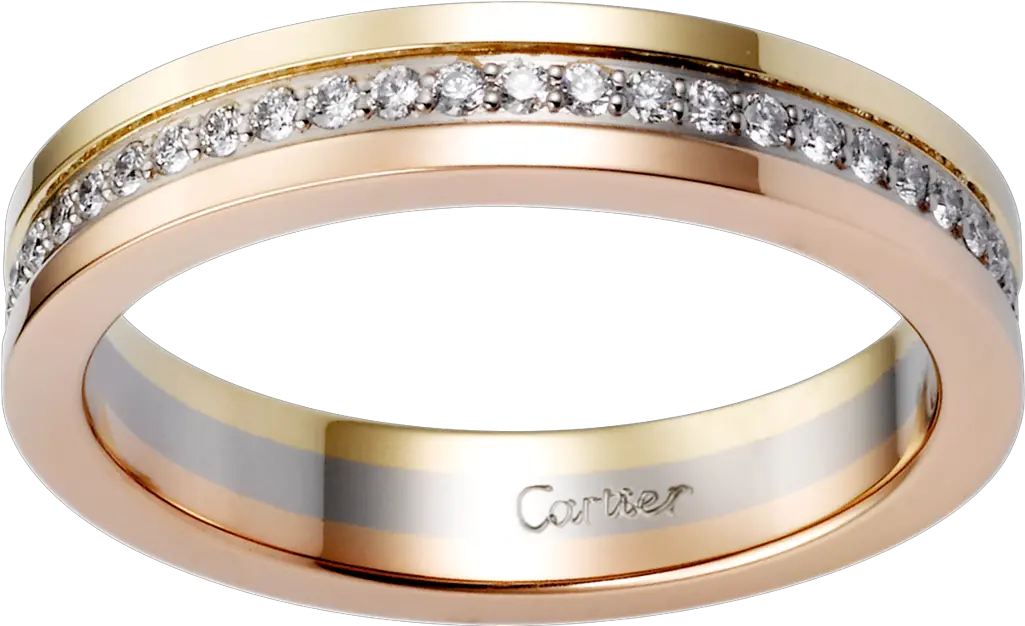 Download Hd Wedding Ring Clipart Png Cartier Wedding Ring Trinity Wedding Band Wedding Ring Clipart Png png