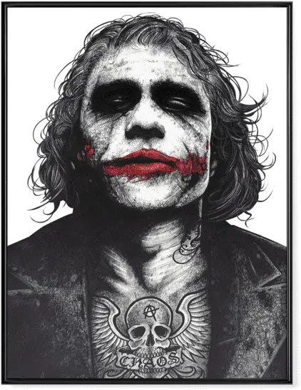 Inked Joker Poster Joker Heath Ledger Tattu Png The Joker Icon