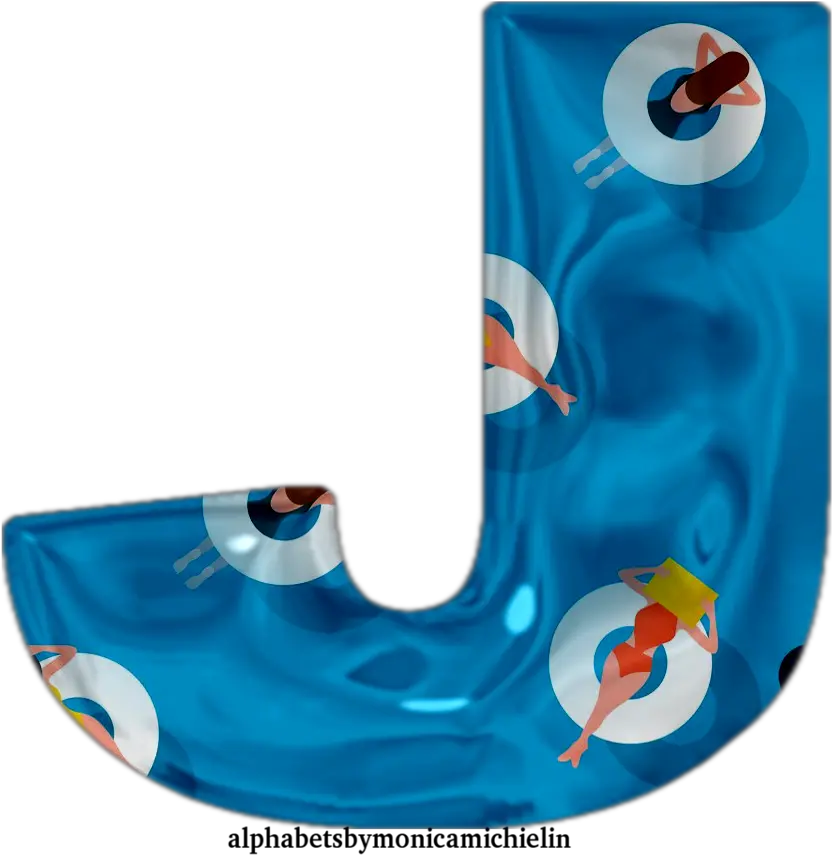 Monica Michielin Alphabets Blue Pool Float Seamless Vertical Png Bluej Icon