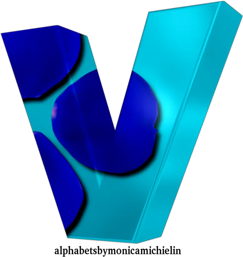 Monica Michielin Alphabets Blue Petals Roses Alphabet Vertical Png Blue Rose Icon