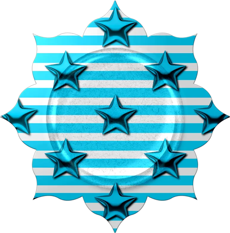 Monica Michielin Alphabets Blue Stripes Stars Alphabet Decorative Png Blue Star Icon