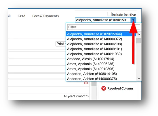 Student Search And View U2013 Paec Help Desk Vertical Png An Icon With Arrow In The Left hand Corner