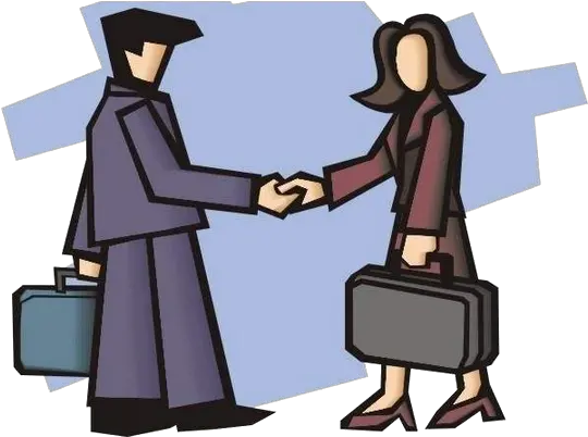 Handshake Cartoon Men And Women Shake Hands Png Download Se Dan La Mano Dibujo Handshake Transparent