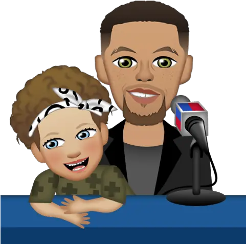 Riley Curry Rules Stephenu0027s Emoji App Thepostgamecom Stephen Curry Face Drawing Png Family Emoji Png