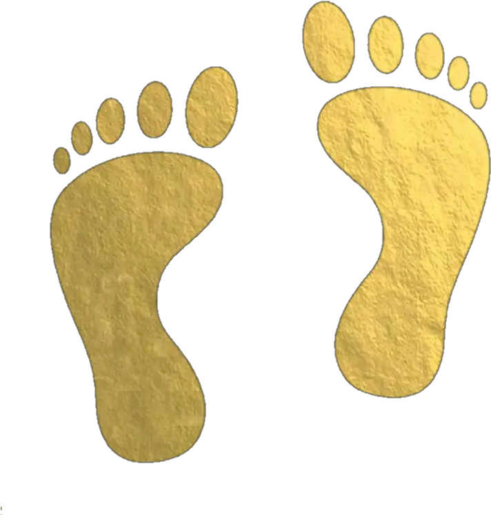 Feet Footprints Foot Gold Sticker By Caroline Drummond Footsteps Clipart Png Transparent Footsteps
