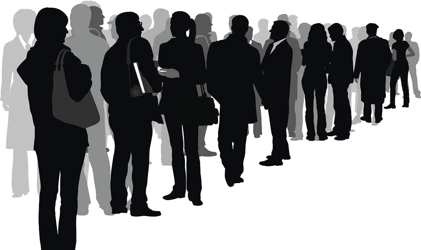 Silhouette Crowd Drawing Illustration A Sea Of People People Crowd Silhouette Png People Standing Png png