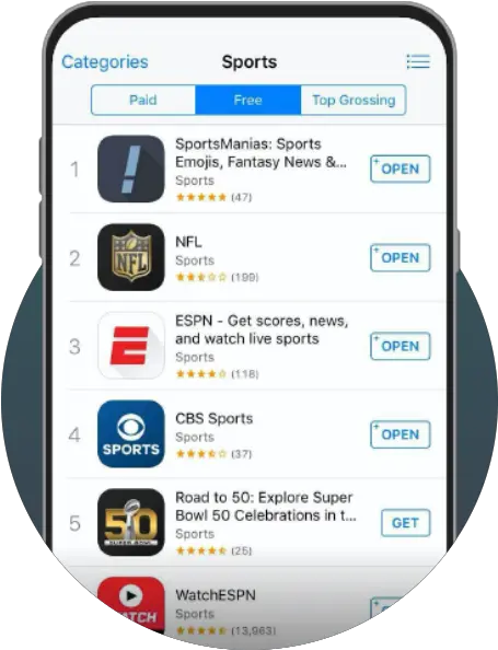 Sportsmanias App U2013 Smart Device Png Espn App Icon