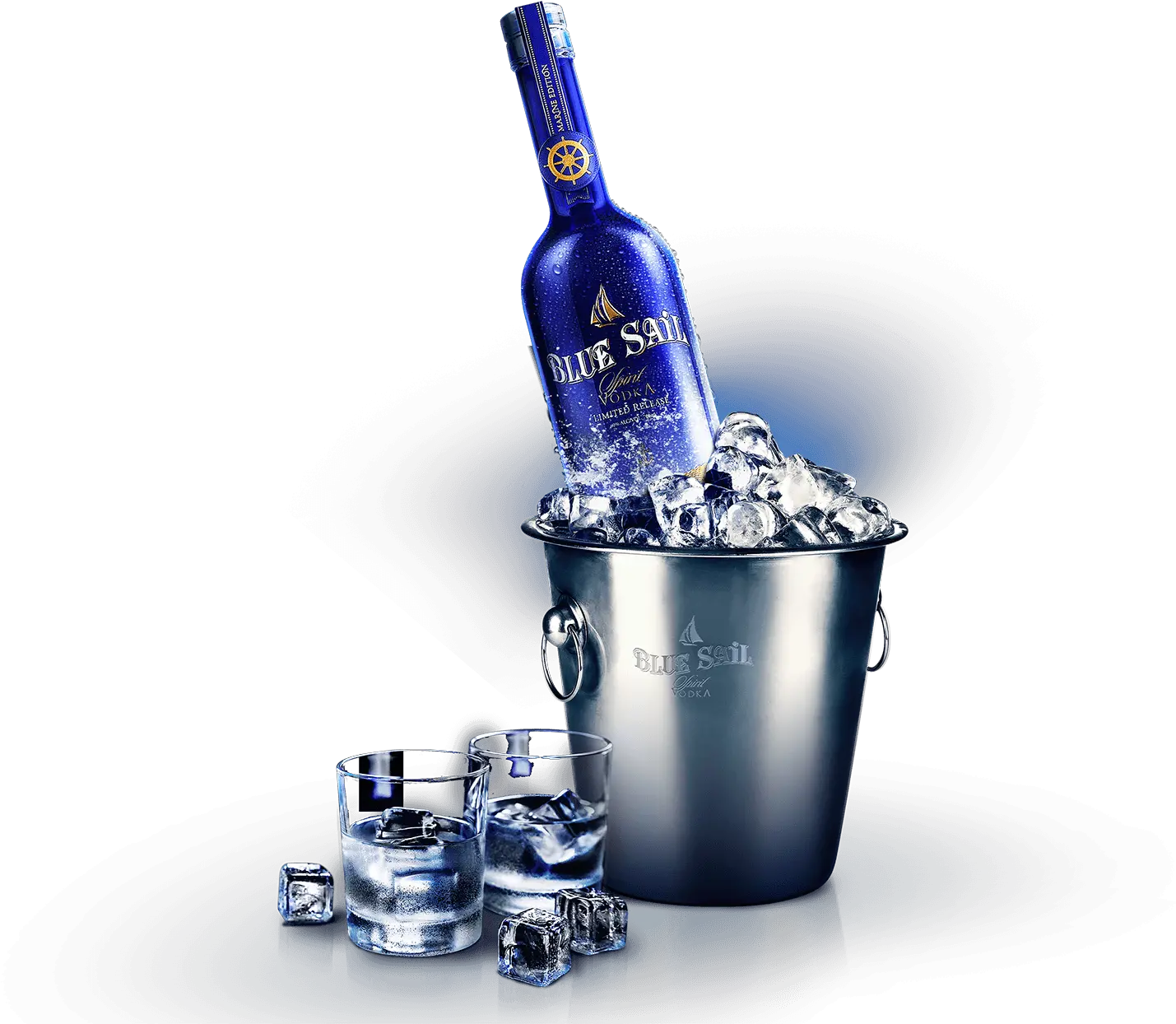 Vodka Blue Sail Is A New Brand Of The Pride Vodka Png Beer Bucket Png