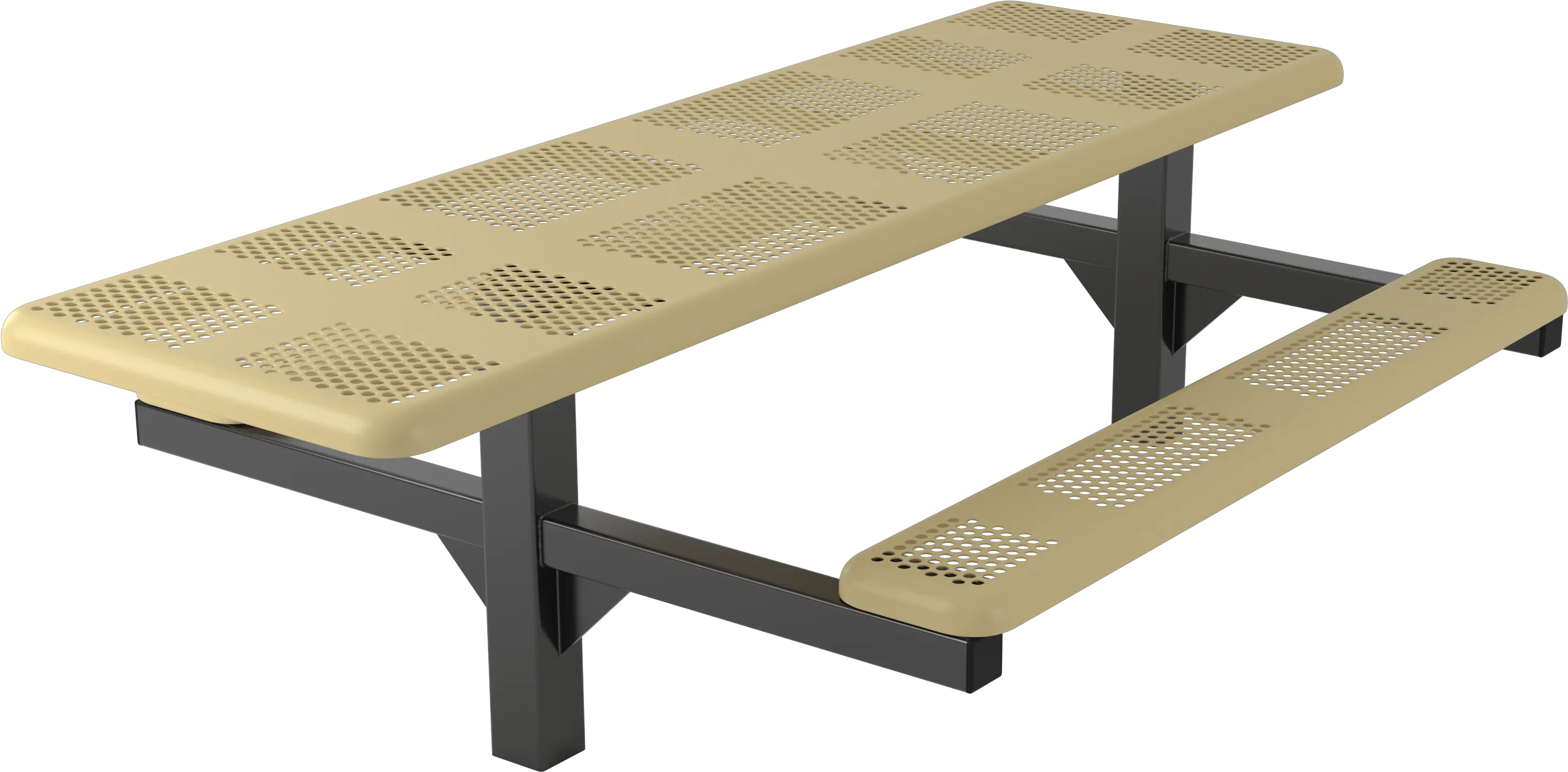 Perforated Picnic Table U2013 Rectangular Pedestal Ada Outdoor Bench Png Picnic Table Png