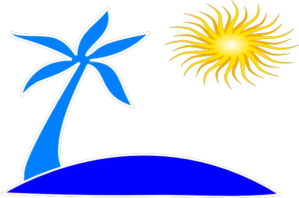 Download Beach Sunset Clipart Palm Tree And Beach Logo Sun And Beach Hd Clip Png Palm Tree Logo