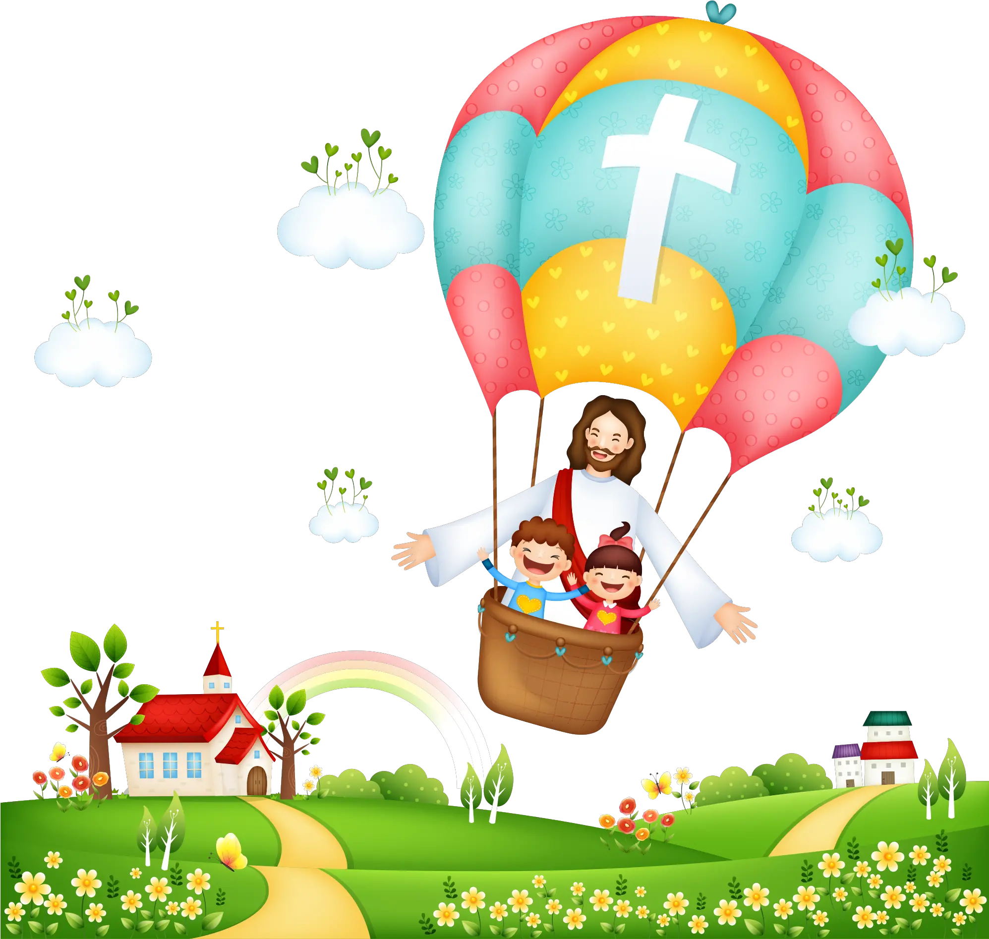 Download Free And Hot Air Balloon Jesus Png Ballons Icon