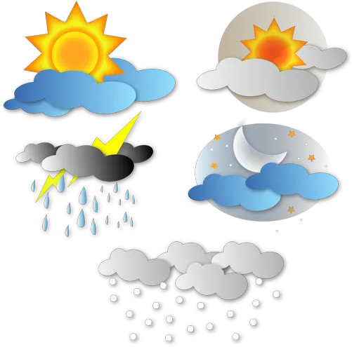 Simple Weather Icons Public Domain Vectors Meteorology Png Weather Icon Pack