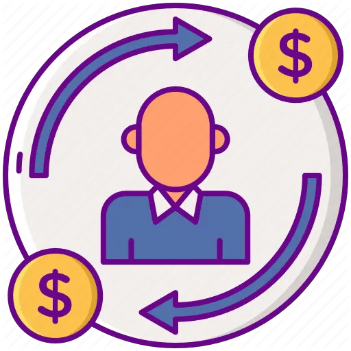 Cycle Money Person Remarketing Icon Download On Iconfinder Happy Png Cycle Icon Vector