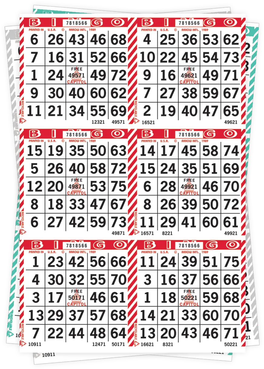 Barber Pole Specialty Bingo Paper Arrow Games Bingo Paper 8 Bingo Cards Png Barber Pole Icon