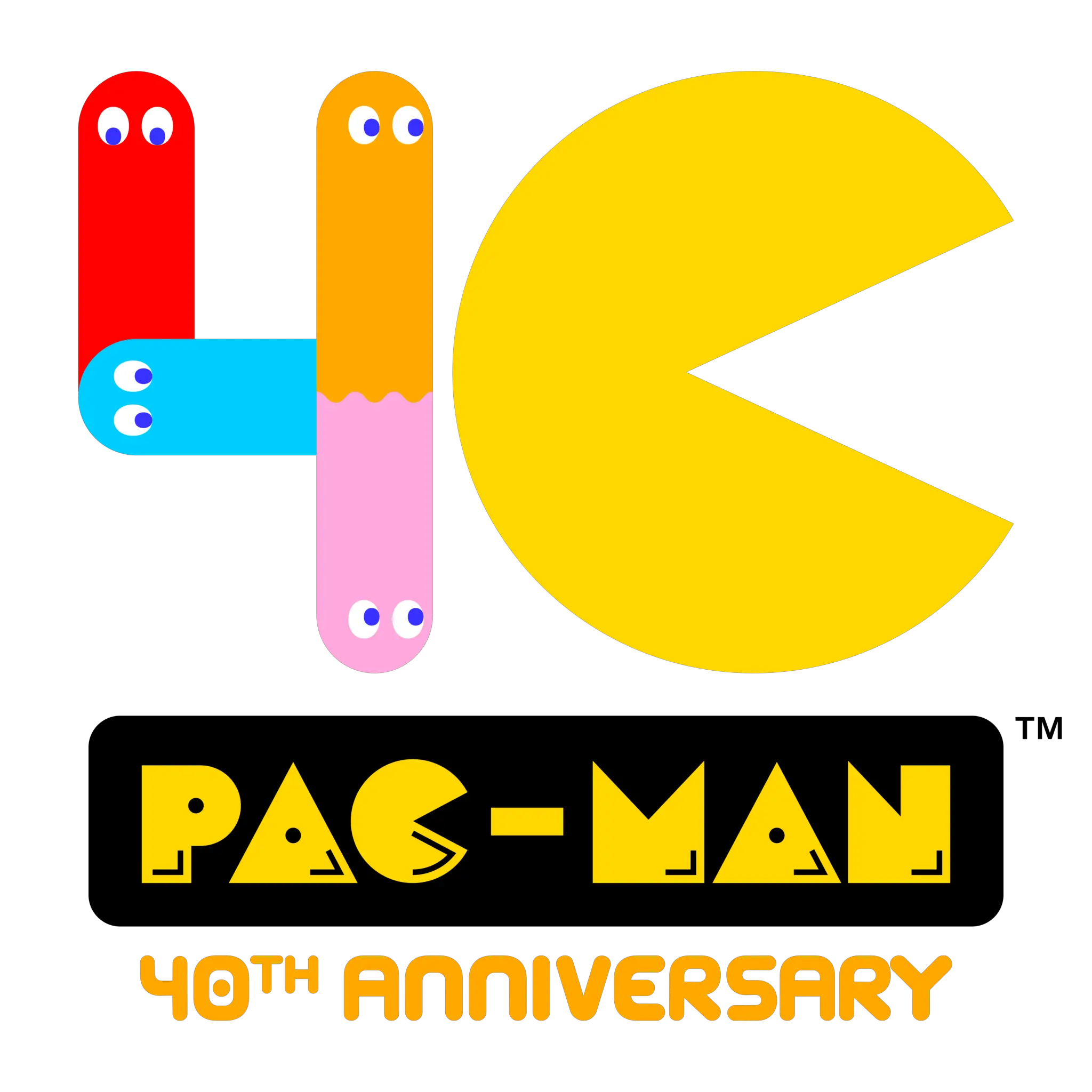 2020 Pac Pac Man 40th Anniversary 2020 Png Pacman Logo Png