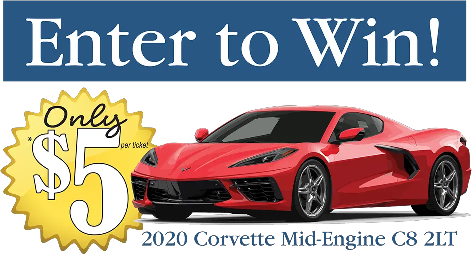 2020 Chevrolet Corvette C8 Raffle L Stingray Chevrolet Corvette Giveaway Png Corvette Png