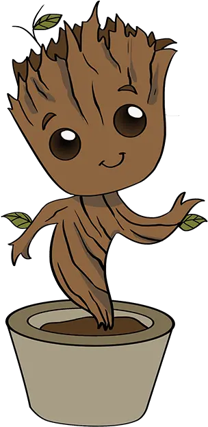 How To Draw Baby Groot Really Easy Drawing Tutorial Cute Drawing Baby Groot Png Baby Groot Png