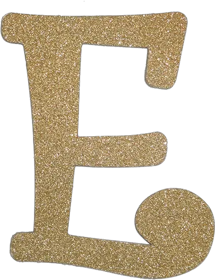 Gold Glitter Letter E Full Size Png Download Seekpng Number Gold Glitter Png