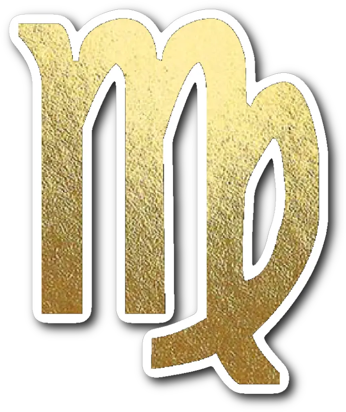 Virgo Gold Sign Vinyl Sticker Virgo Symbol Gold Png Virgo Png