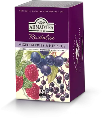 Mixed Berries U0026 Hibiscus Infusion 6 Packs Of 20 Foil Teabags Ahmad Tea Mixed Berries And Hibiscus Png Blackberries Png