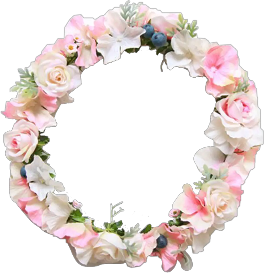 Flower Flowers Flowercrown Pink Cute Aesthetic Pink Flower Circle Png Flower Crown Transparent png