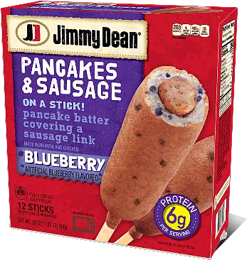 Blueberry Pancakes And Sausage Transparent PNG