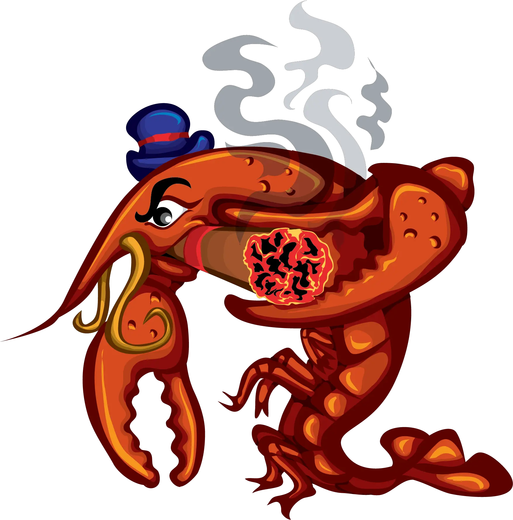 Download Crawfish Smoking Cigar Clip Art Crawfish Smoking Crawfish Smoking Cigar Png Crawfish Png