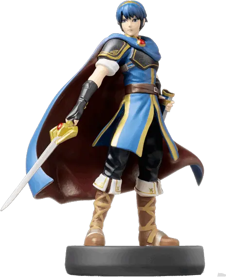 Nintendo Amiibo Super Smash Bros Marth Fire Emblem Character Figure Preowned Marth Amiibo Png Super Smash Bros Switch Logo