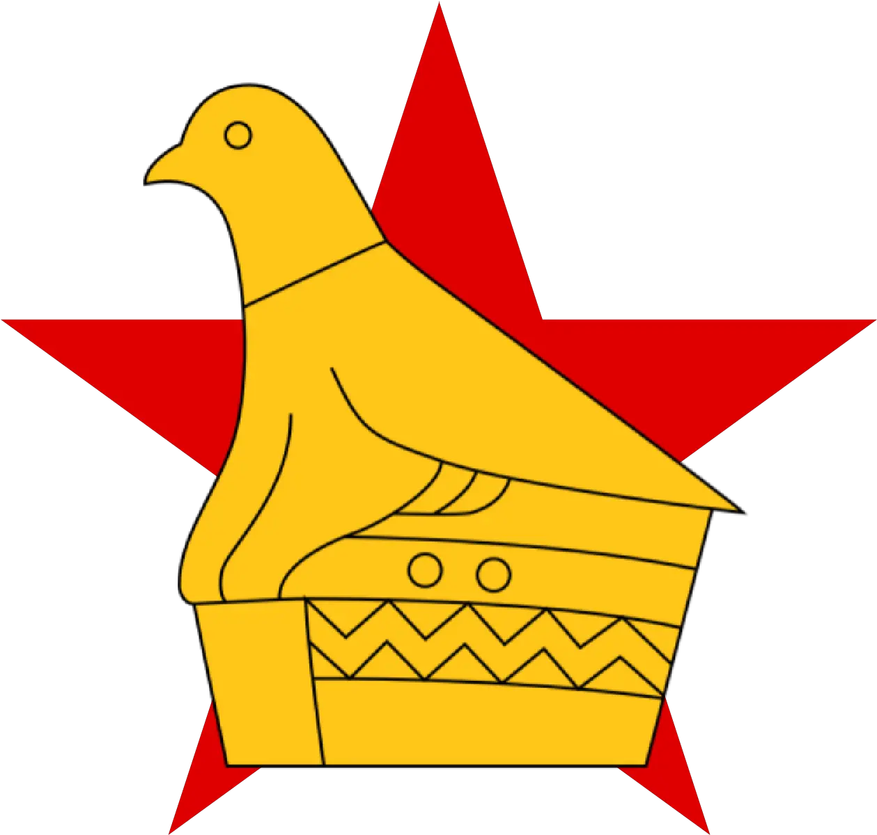 Star With Zimbabwe Bird Bird Flag Of Zimbabwe Png Birds Png png