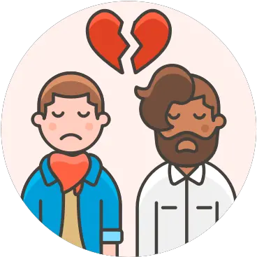 Breakup Couple Gay Icon Lgbt Breakup Png Gay Png