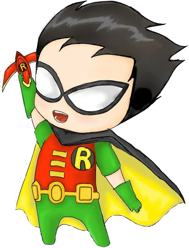 Robin Nightwing Batman Damian Wayne Chibi Superheroes Transparent Background Png Nightwing Png