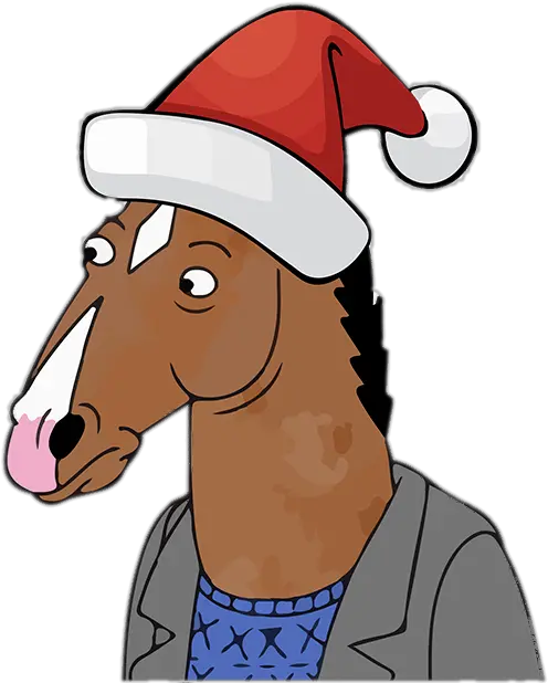 Check Out This Transparent Bojack Horseman Wearing A Bojack Horseman Png Christmas Hat Icon