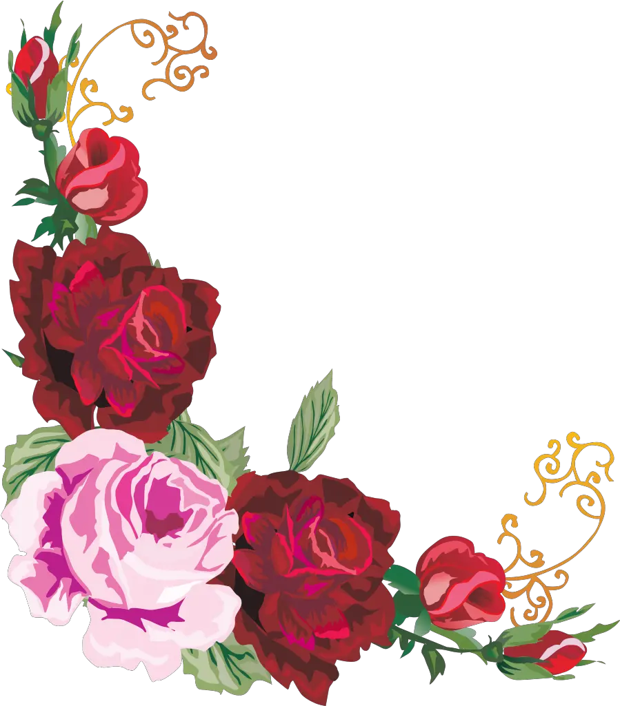 Floral Design Flower Clip Art Flower Border Png Download Decorative Border Design Flower Flower Border Png png
