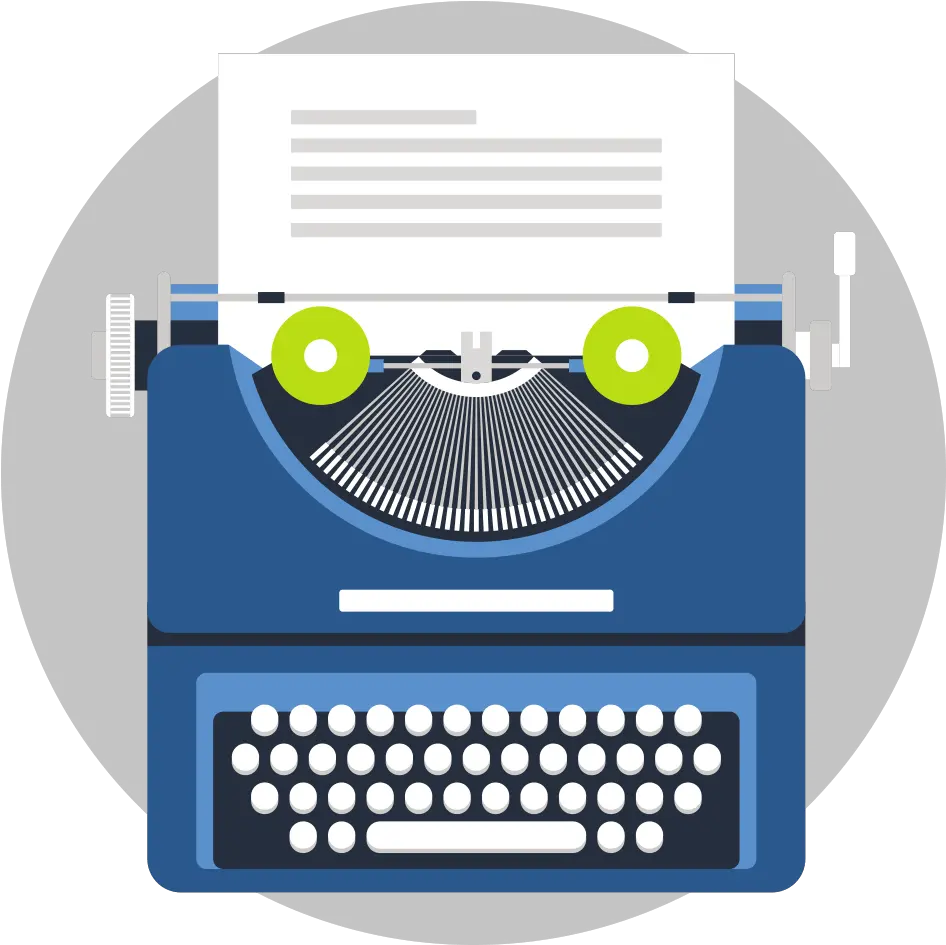 Content Marketing Blogging And Copywriting Slamdot Typewriter Vector Illustration Png Typewriter Icon