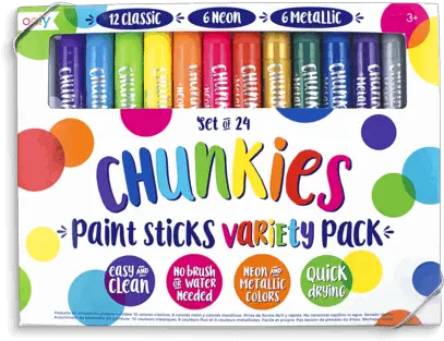 10 Must Have Art Supplies For Kids Ooly Chunkies Paint Sticks Png Art Supplies Png