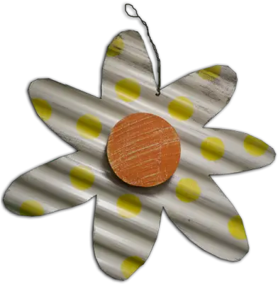 White Flower With Yellow Dots Hacer Una Tarjeta De Presenracion Con Acetato Png Yellow Dot Png