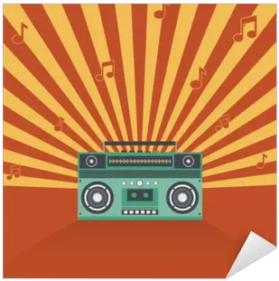 Sticker Boombox Retro Vintage Style Vector Illustration Vector Retro Png Boombox Icon