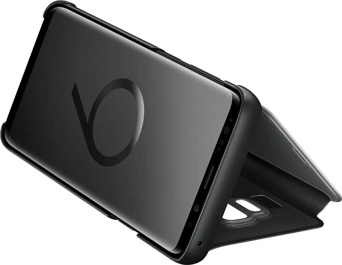 Clear View Standing Cover Black S9 S9 Plus Clear View Standing Cover Png Scratches Transparent