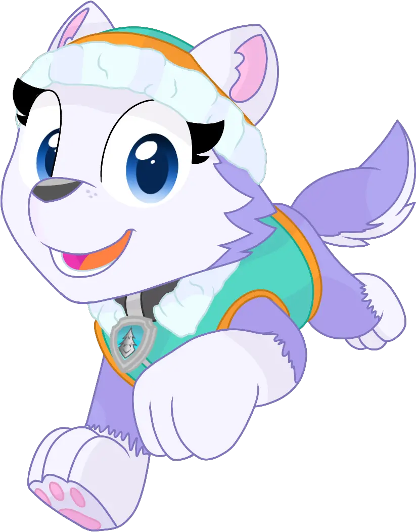 Smiling Everest Paw Patrol Husky Png Mart Paw Patrol Skye Rainbow Eevee Paw Patrol Chase Png