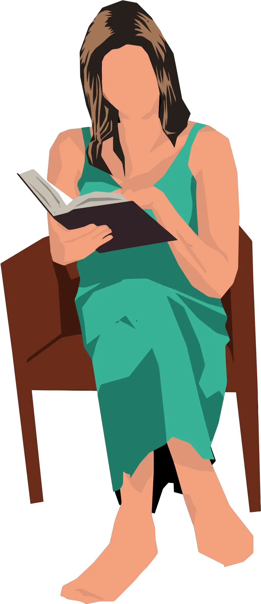 Download Hd Woman Sitting In Chair Reading Picture Library Woman Reading On A Chair Png Woman Sitting Png png
