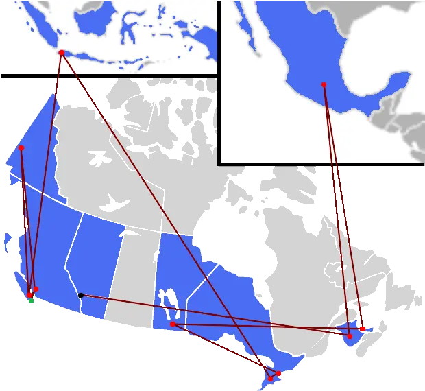 Filethe Amazing Race Canada 6 Mappng Wikimedia Commons French Speaking Parts Of Canada Amazing Png