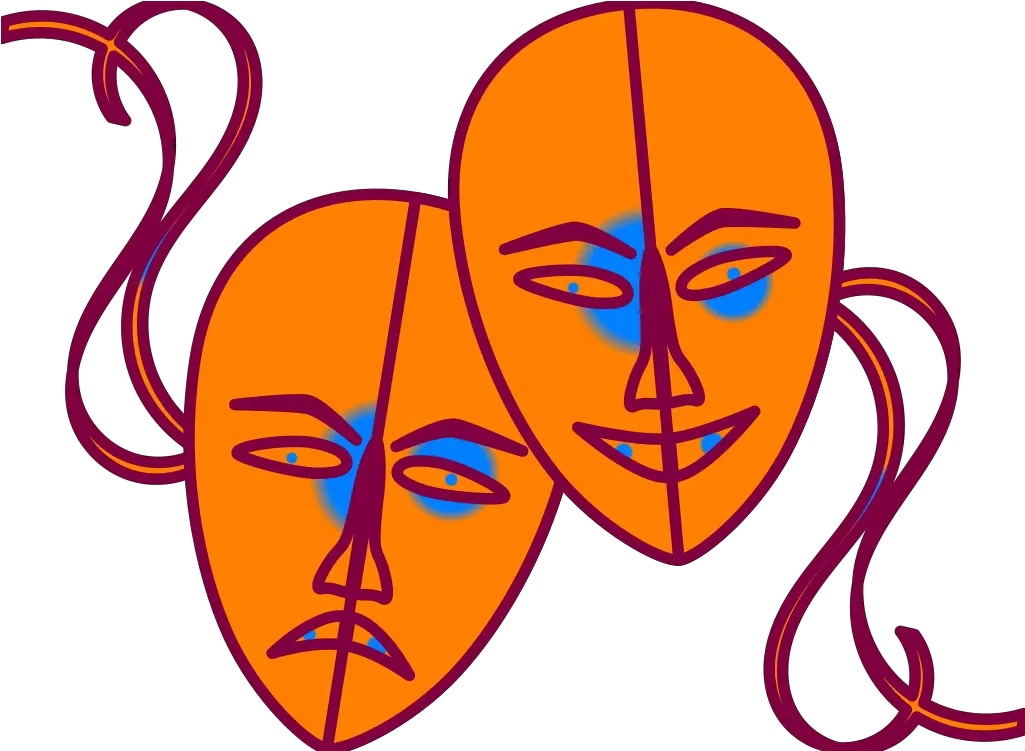 Download Theatre Masks Png Icons Act Like A Actor Theatre Mask Png Cartoon Comedy And Tragedy Masks Png