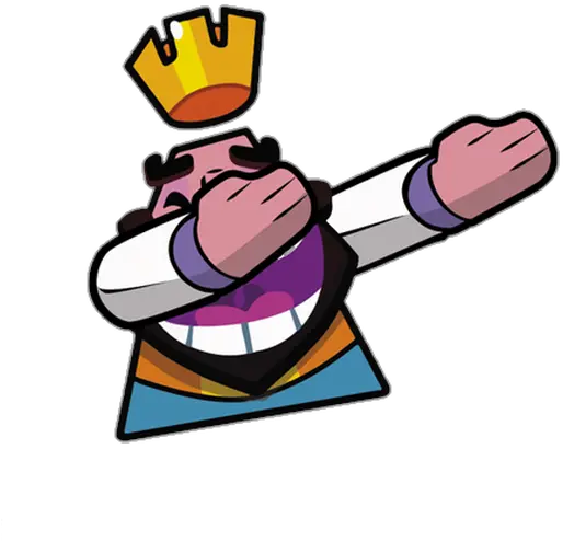 Download Hd Roi Qui Dab Picture Library Clash Royale Dab Emote Png Clash Png